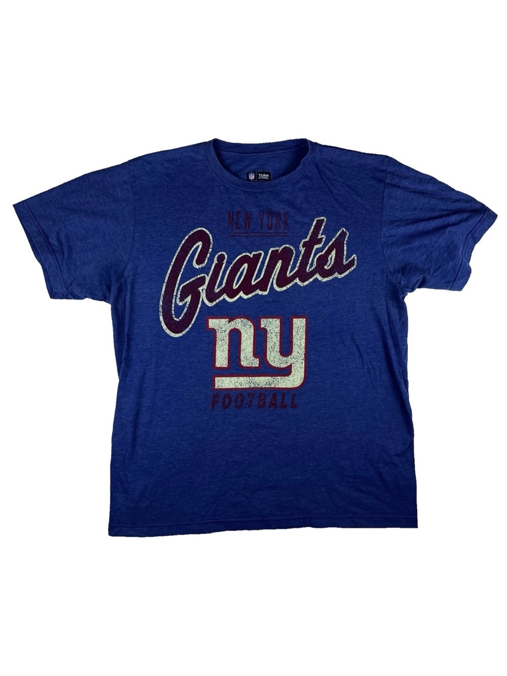 NFL Blue New York Giants Football Team Large Tshirt NY NYC Fan Gamenight Retro